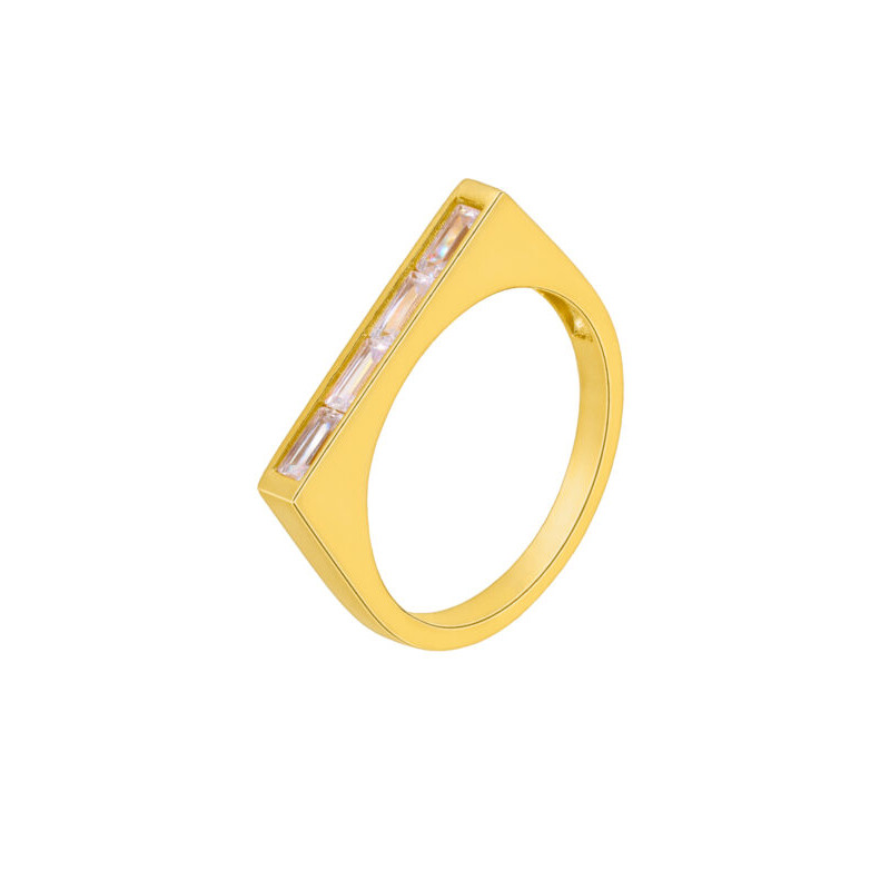 Anillo Marea Plata Mujer Carril Circonitas Baguette D03806/ah Talla12