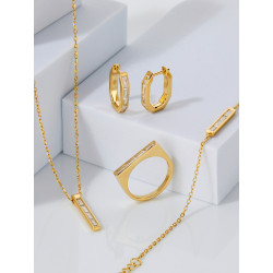 Anillo Marea Plata Mujer Carril Circonitas Baguette D03806/ah Talla12