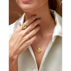 Anillo Plata Mujer Marea Baño de Oro D03206/ay Talla 16