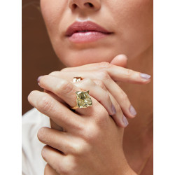 Anillo Plata Mujer Marea Baño de Oro D03206/ay Talla 16