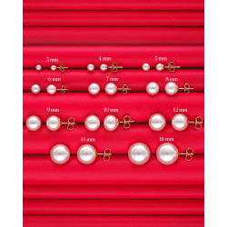 Pendientes Dorados Perla 8mm Lyra Majorica Perla