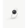 Anillo Doble Perla Negra y Blanca Twins & Triplets 12 mm 17589.95.2.r92.000.1
