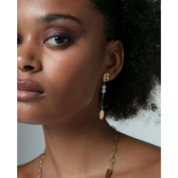 Pendientes Viceroy Acero Ip Dorado con Perlas sinteticas 75372e01019