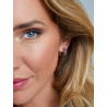 Pendientes hoop con circonitas lila Marea Plata D03801/ad