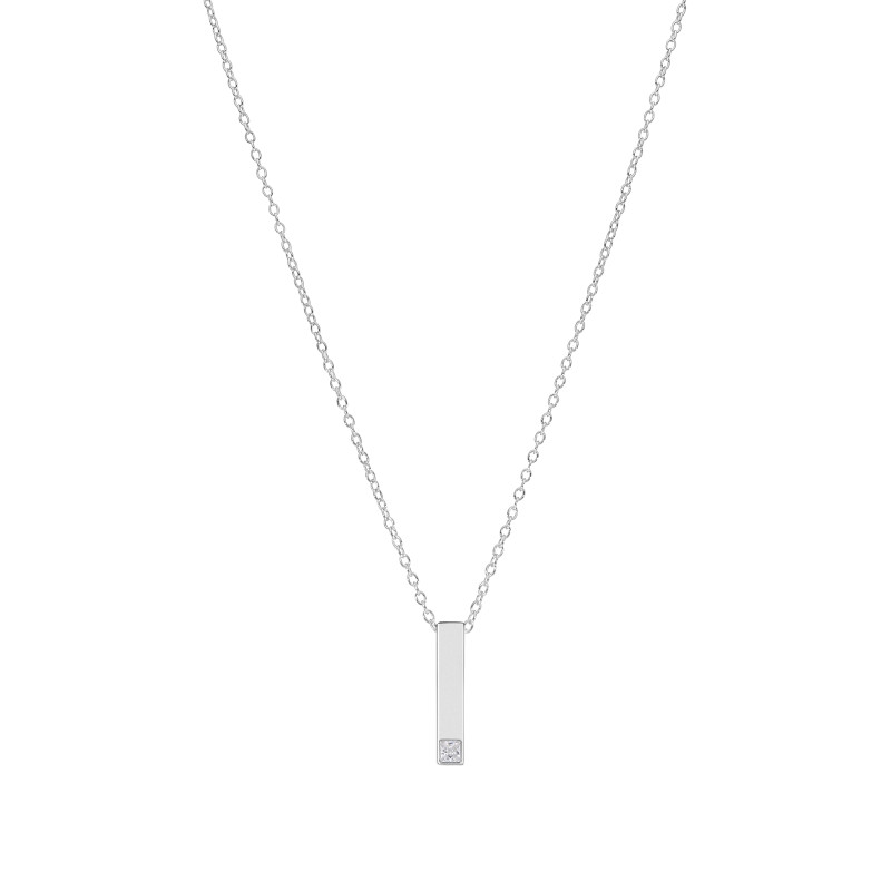 Collar Barrita con Circonita Mujer Plata Marea D03807/aa