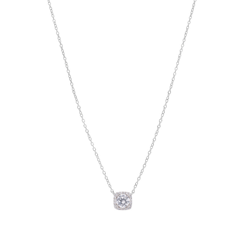 Collar Circonita Redonda Mujer Plata Rodiada Marea D03807/aq