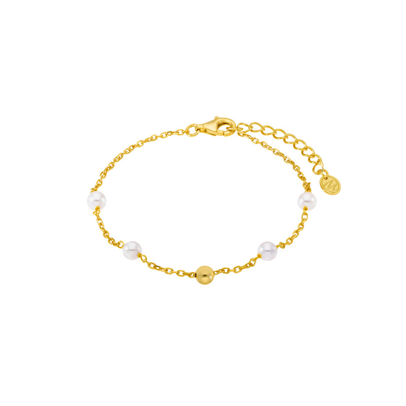 Pulsera Perlas Marea Plata Dorada D03203/ah