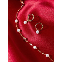 Pulsera Perlas Marea Plata Dorada D03203/ah