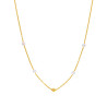 Collar Cadena Perlas Plata Dorada Marea D03207/ar