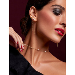 Collar Cadena Perlas Plata Dorada Marea D03207/ar