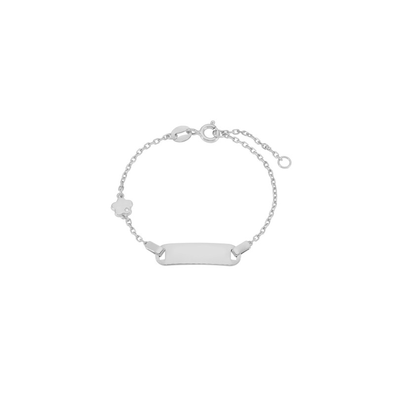Pulsera Flor Plaquita Niña Plata Marea D03403/aa
