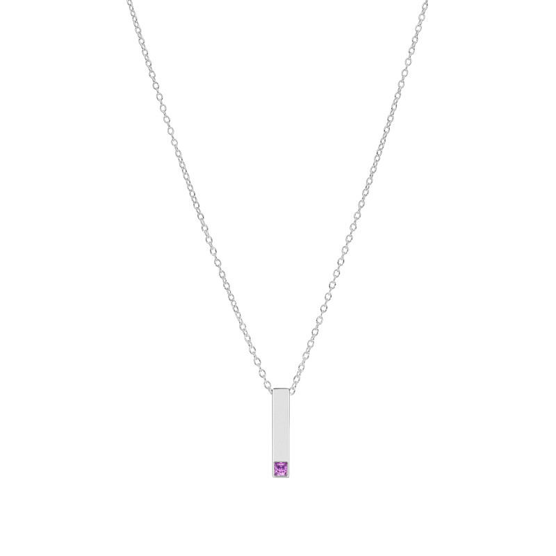 Collar Barrita con Circonita Plata Mujer Marea D038007/ad