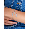 Pulsera Plata Barrita con Circonita Lila Talla Princesa D03803/ad