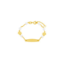 Pulsera Plaquita y Perlas...