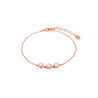 Pulsera Estrellas Plata Baño Rosa con Circonitas Marea Mujer D03203/af