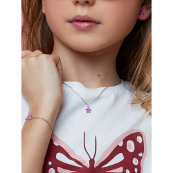 Collar Estrella Fucsia Niña Marea Estrella D02407/af