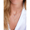 Collar Cruz Con Circonitas Rosa Marea Mujer Plata D03807/am