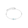 Pulsera Cruz Circonitas Turquesa Mujer Plata Marea D03803/an
