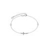 Pulsera Cruz Circonitas Multicolor Marea Plata Cruz D03803/ap