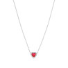Collar Circonita Rubi Corazon Marea Mujer D03807/ar