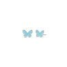 Pendientes Niña Mariposa 8 mm Turquesa Marea Plata D02401/ag