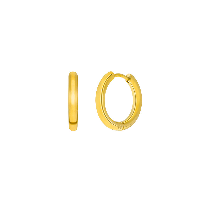 Pendiente Aro Dorado Marea Hombre 12mm (1 pendiente)