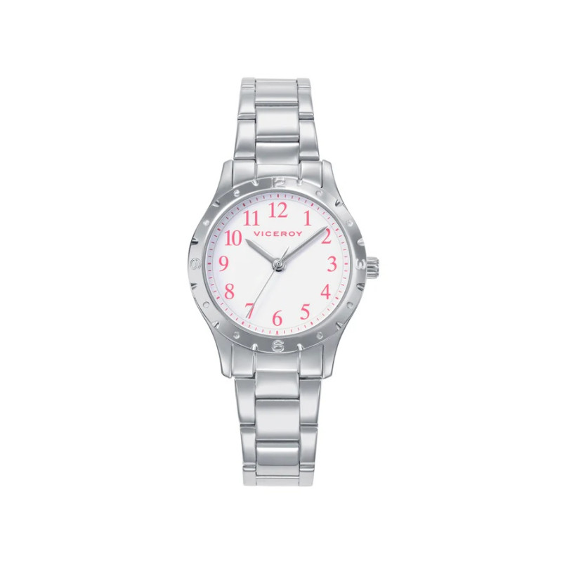 Reloj Niña Viceroy Acero con esfera blanca y Pulsera de regalo 401284-04 28 mm