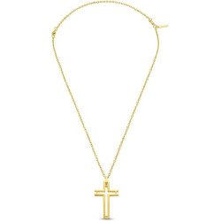 Collar Police Cruz Hombre Dorado Framed Peagn0005306