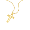 Collar Police Cruz Hombre Dorado Framed Peagn0005306