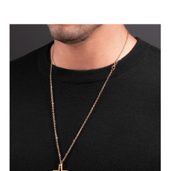 Collar Police Cruz Hombre Dorado Framed Peagn0005306