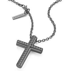 Collar Police Cruz Acero Pegn0001402