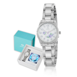 Reloj Marea Niña Acero Esfera Blanca Con Auriculares de regalo B36205/2