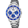 Reloj Lotus Multifuncion Esfera Blnaca y Azules 18580/7