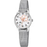 Reloj Lotus Niña Esfera Blanca Flor Malla Acero Inoxidable 18571/g