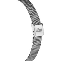 Reloj Lotus Niña Esfera Blanca Flor Malla Acero Inoxidable 18571/g