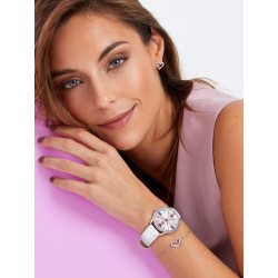Anillo corazón circonitas color rubí. Plata de 1ª Ley D02906/al14