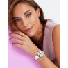 Anillo corazón circonitas color rubí. Plata de 1ª Ley D02906/al14