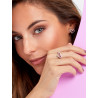 Anillo corazón circonitas color rubí. Plata de 1ª Ley D02906/al14