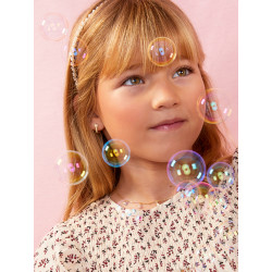 Pendientes Estrella Niña Plata Dorada Marea D03301/bk