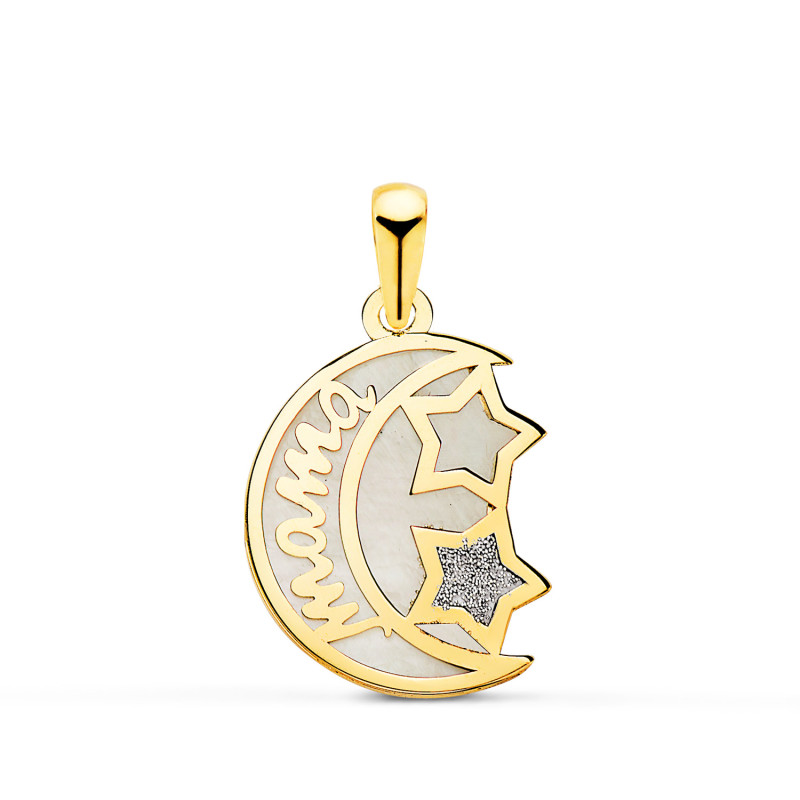 Colgante Mama Media Luna 16 Mmm Oro 1 Ley