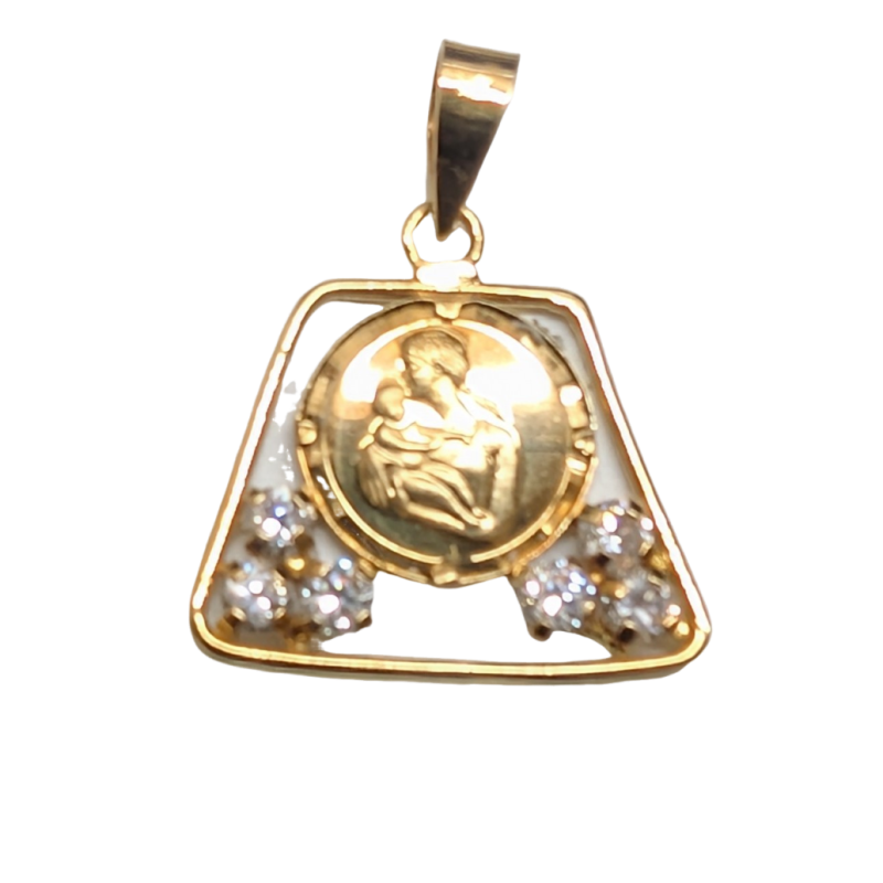 Medalla De La Madre Con Circonitas
