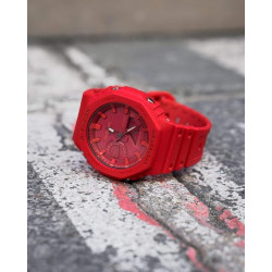 G-Shock GA-2100-4AER – Reloj Rojo con Estilo y Resistencia Militar (20 ATM)