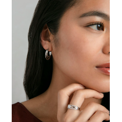 Pendientes Viceroy De Plata De Primera Ley Con Baño De Rodio Aros Abiertos 9156e000-00