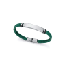 Pulsera Hombre Viceroy Acero Y Piel Verde 15180p01016