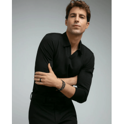 Pulsera Viceroy Hombre Acero Y Piel Azul Trenzada 14300p01013