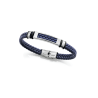 Pulsera Viceroy Hombre Acero Y Piel Azul Trenzada 14300p01013