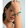 Pulsera Viceroy Mujer Acero Piel Verde Doble Trenzada 14285p01016
