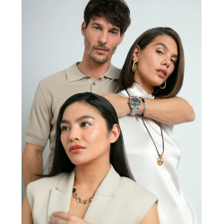 Pendientes Viceroy Mujer Acero Ip Dorado Abierto Rectangular 14297e01012