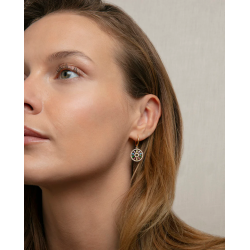 Pendientes Viceroy Plata Primera Ley Dorado con Disco Colgante 13238e100-39
