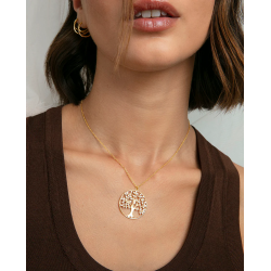 Collar Viceroy Plata Primera Ley Dorado con Colgante de Árbol de la Vida 9148c100-30